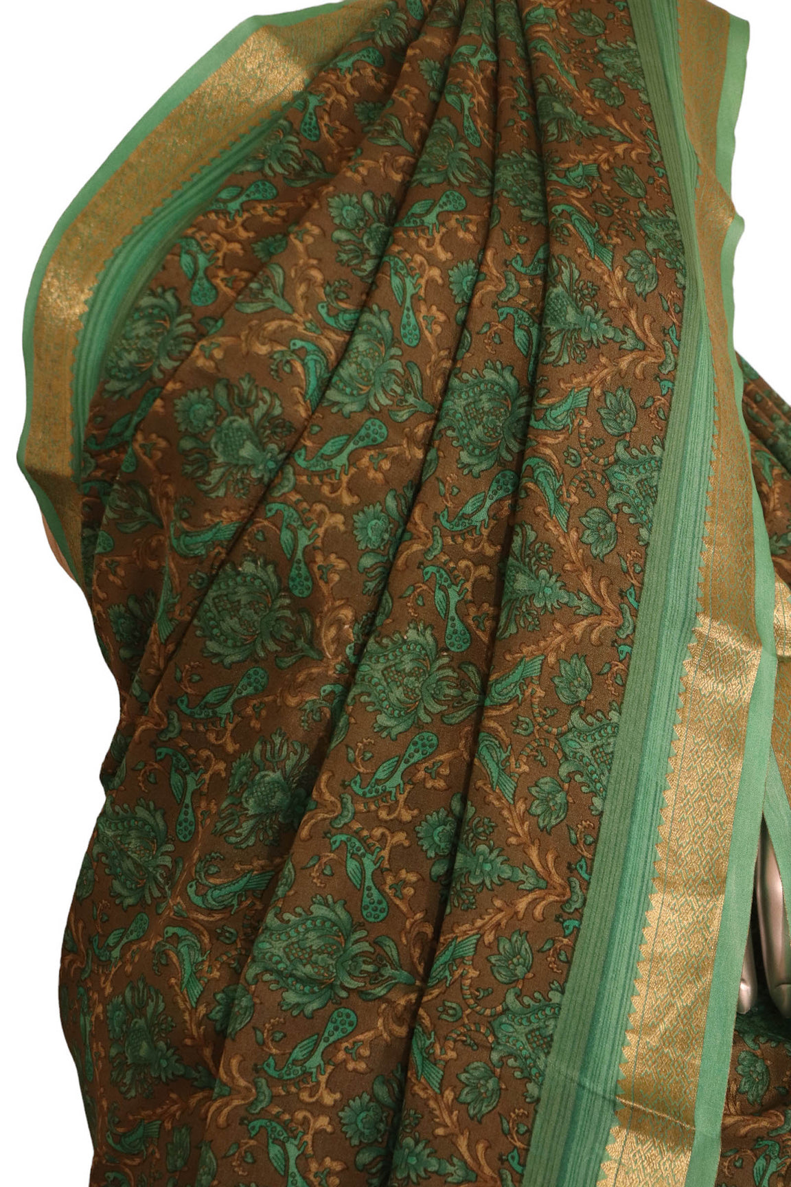 Exclusive Floral Pure Crepe Silk Saree AJ205408