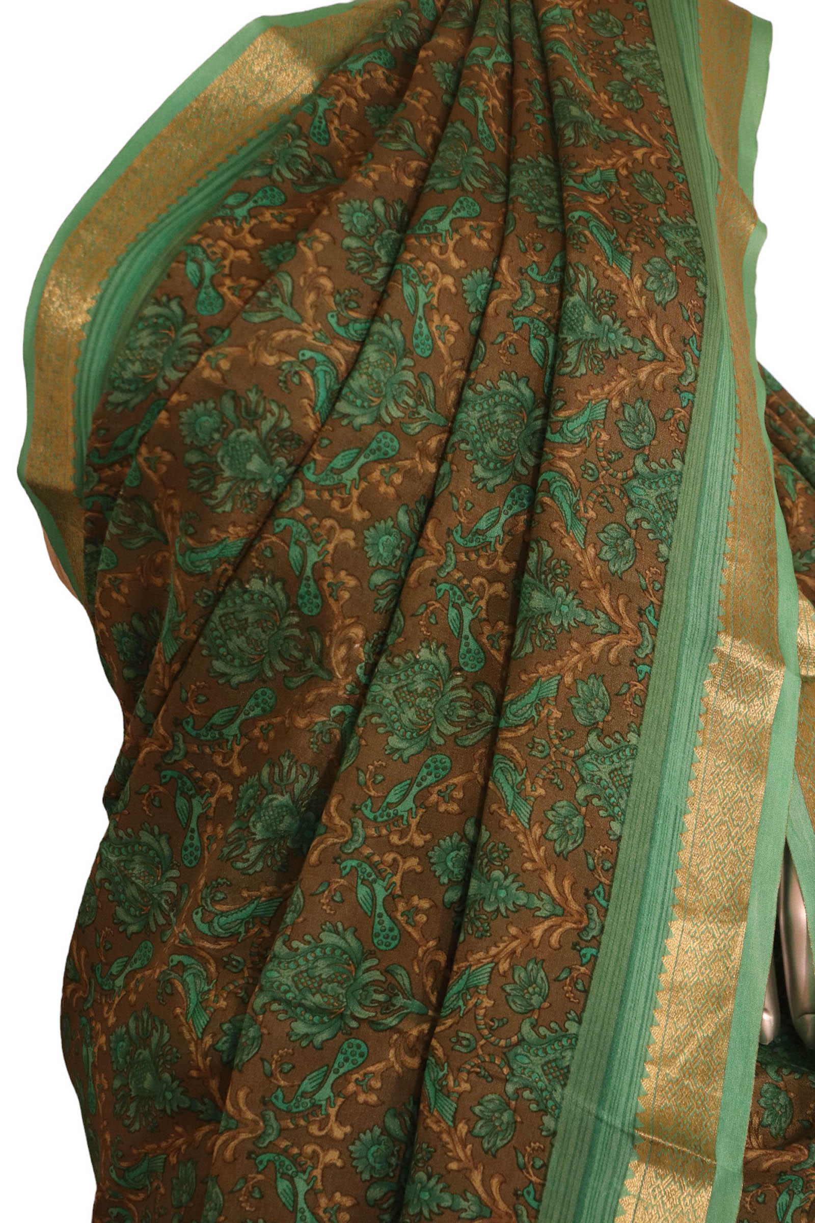 Exclusive Floral Pure Crepe Silk Saree AJ205408