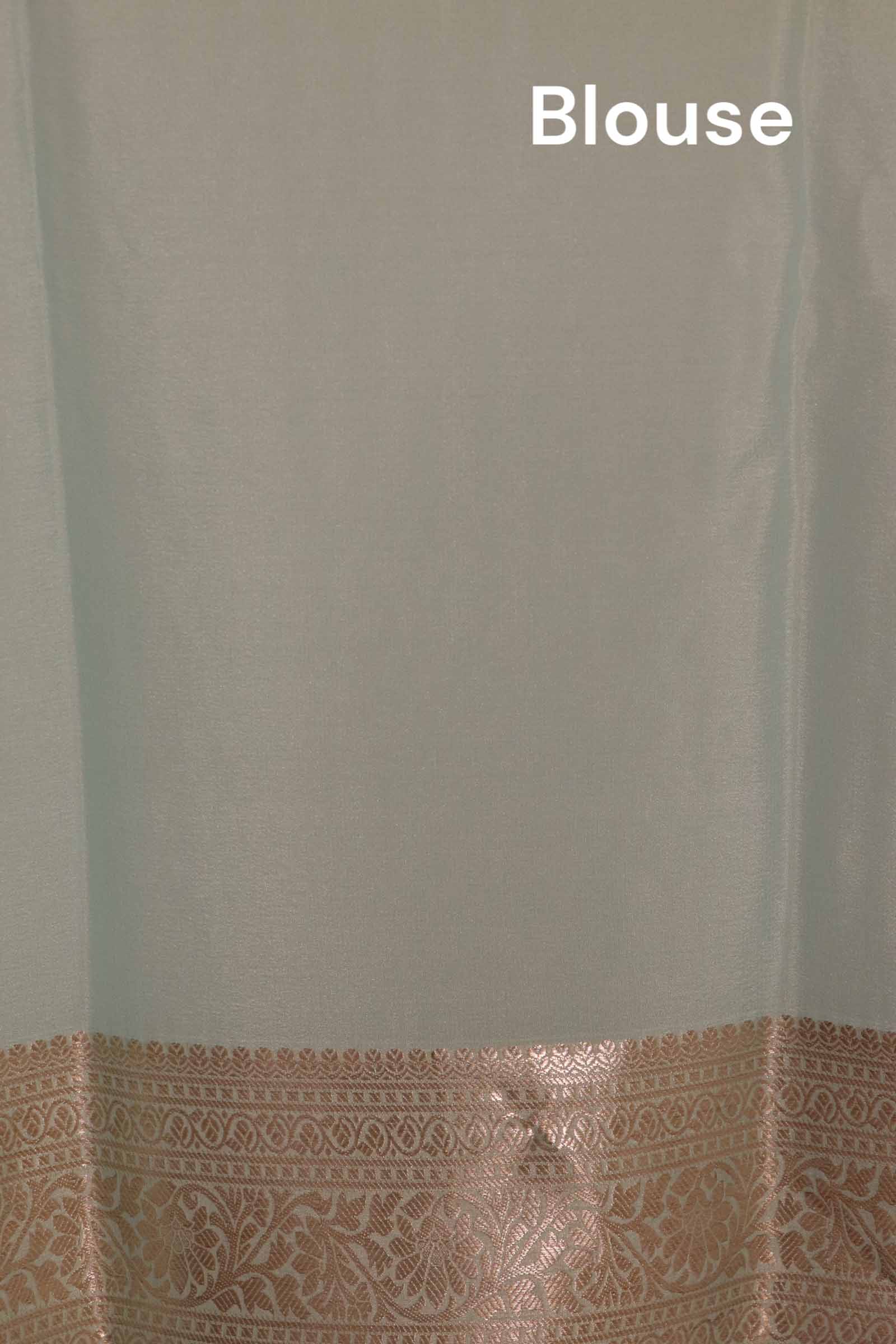 Pure Silver Zari Butta Crepe Silk Saree AK201888