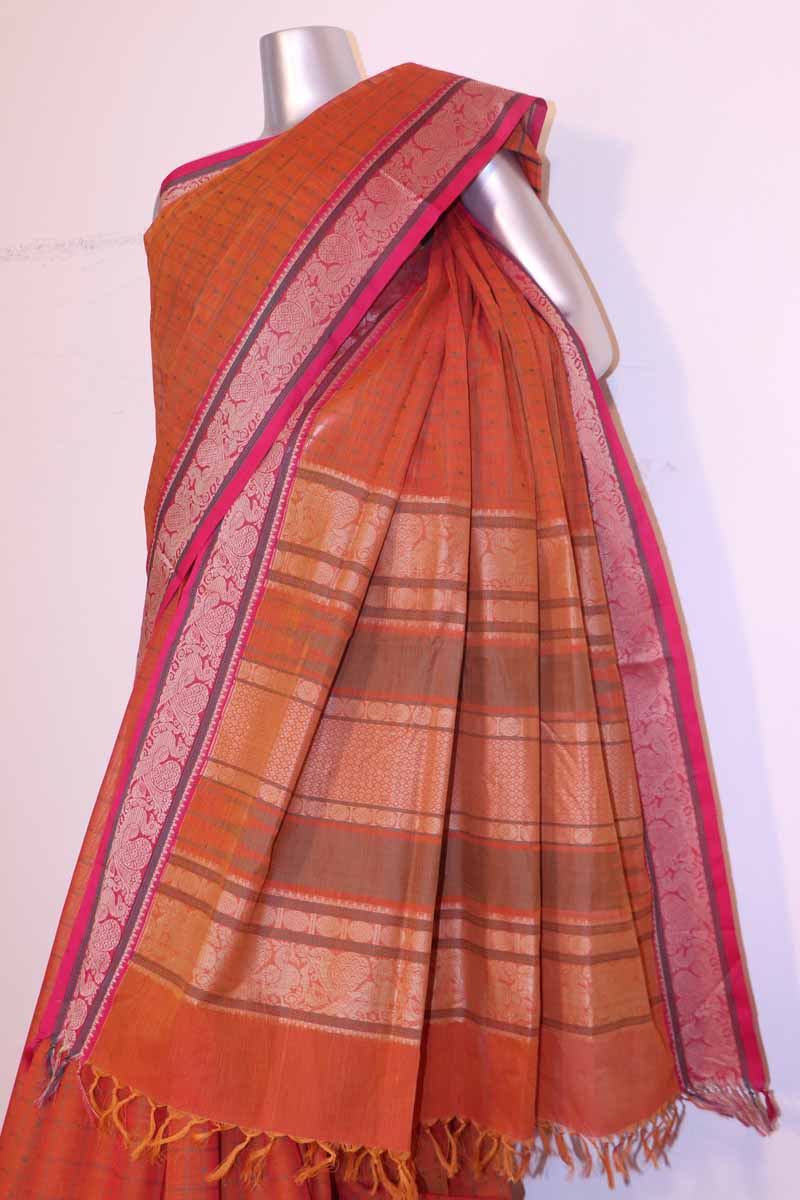 Traditional Handloom Village Cotton Saree AI200436