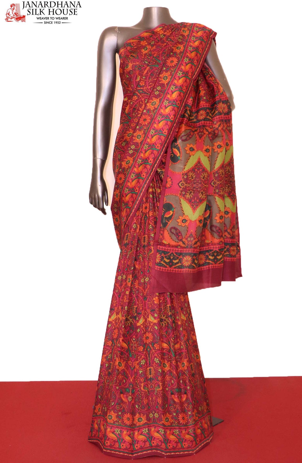 Pure Printed Silk Saree AI205543