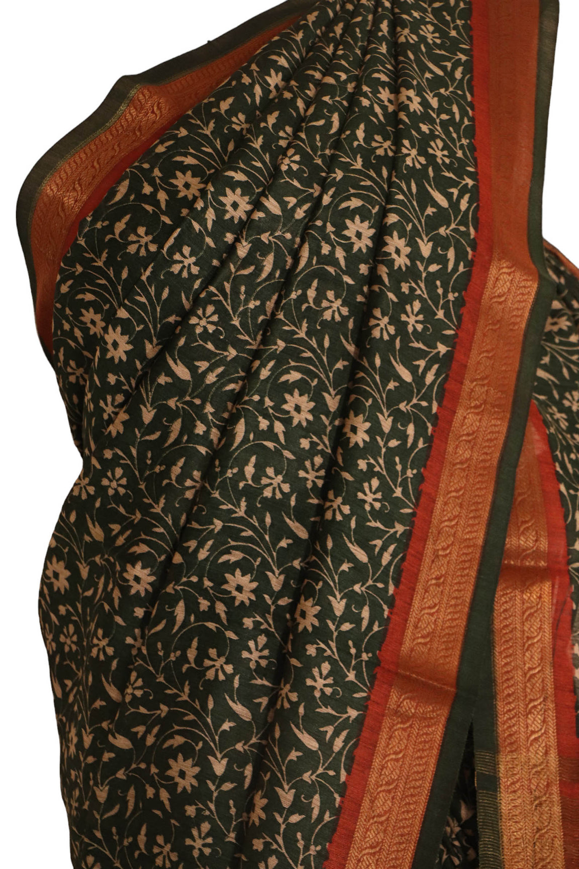 Floral Exclusive Pure Tussar Silk Saree AJ207694