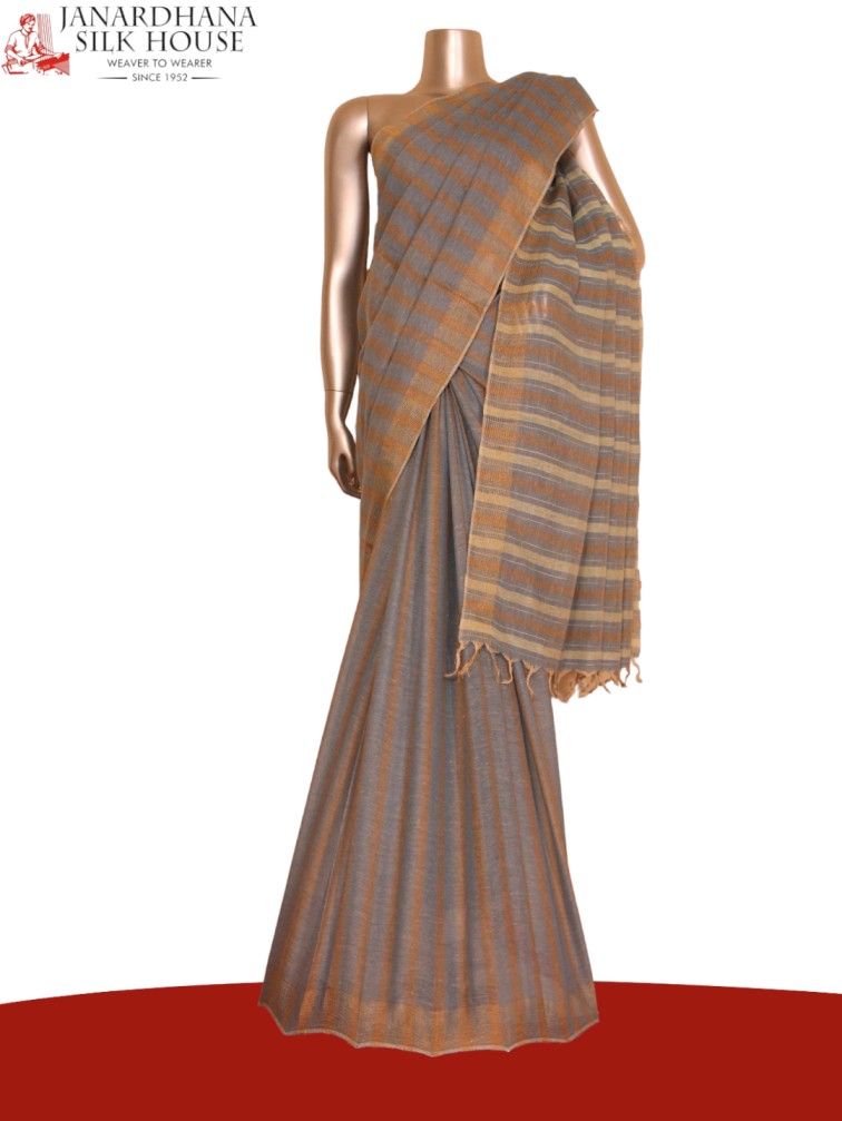 Handloom Pure Tussar Silk Saree AJ204639