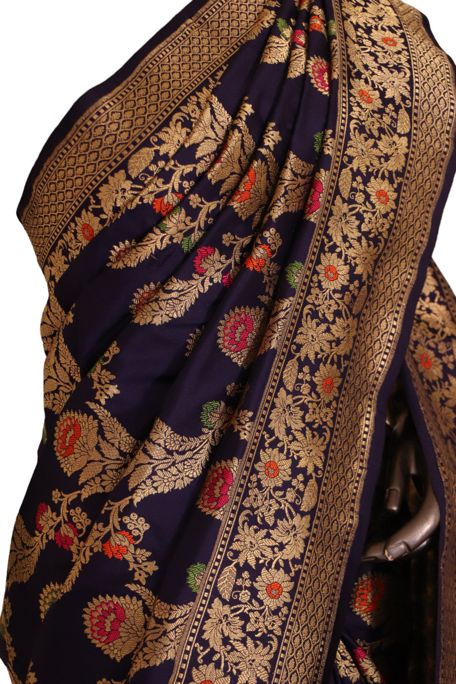 Contemporary Meenakari Designer Banarasi Silk Saree AJ206356