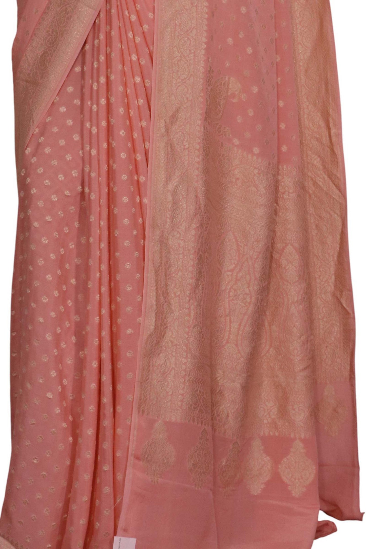 pure handloom zari butta banarasi crepe silk saree al200293