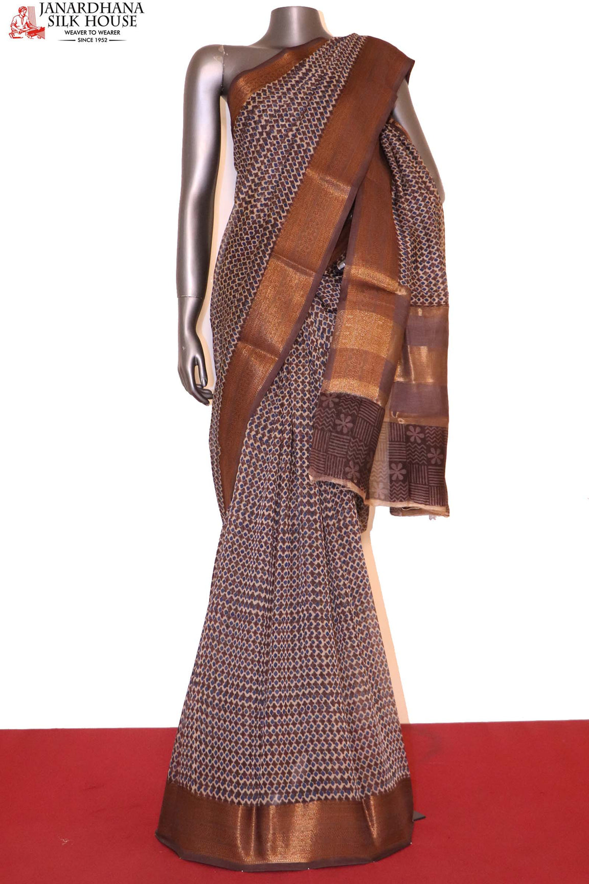 Exclusive Soft Pure Cotton Chanderi Saree AI214435