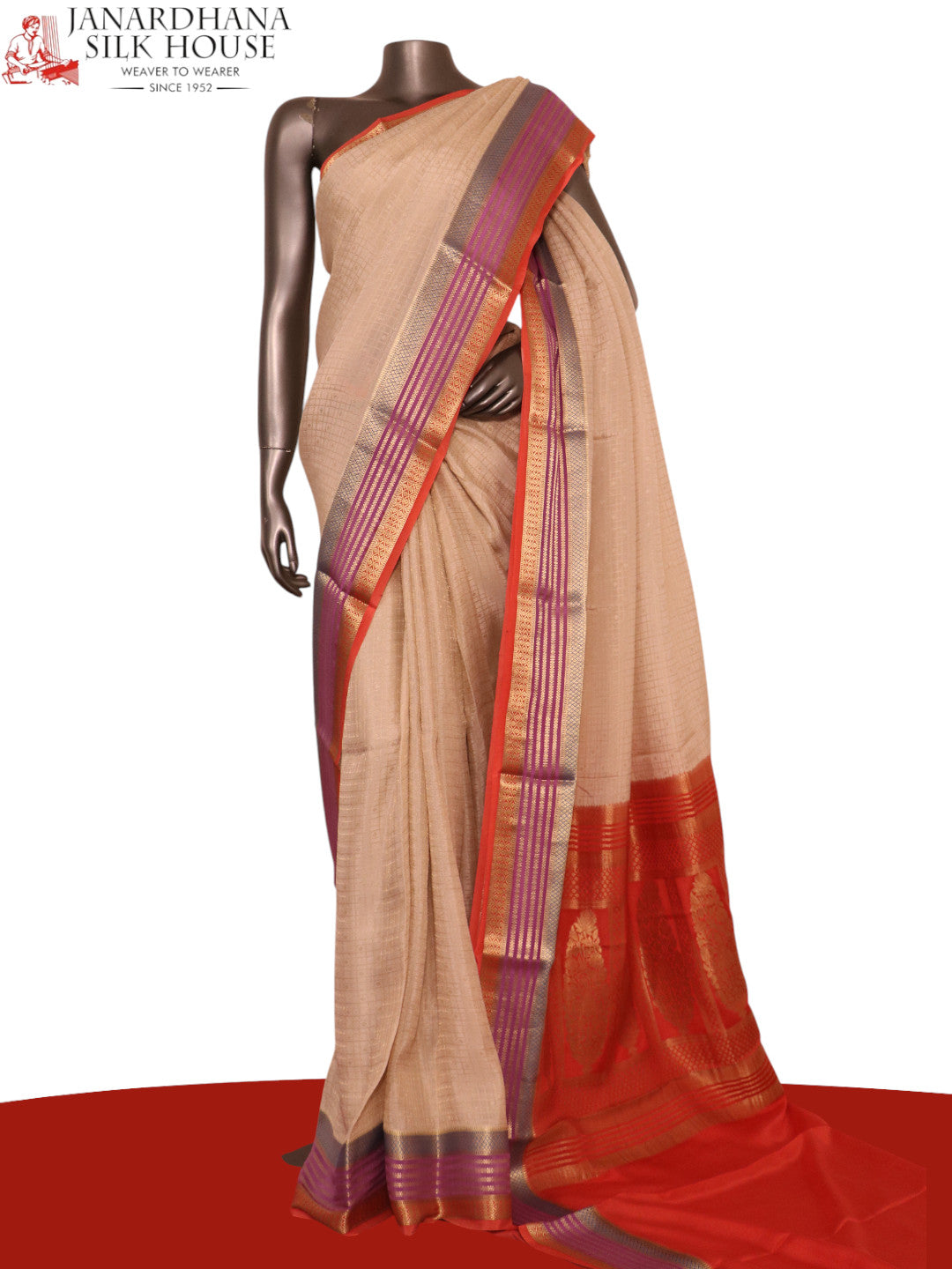 Pure Mysore Crepe Silk Saree AL200192