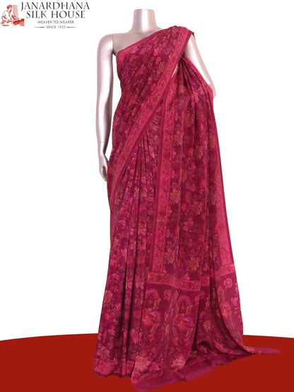 Floral  Pure Crepe Silk Saree AL203248