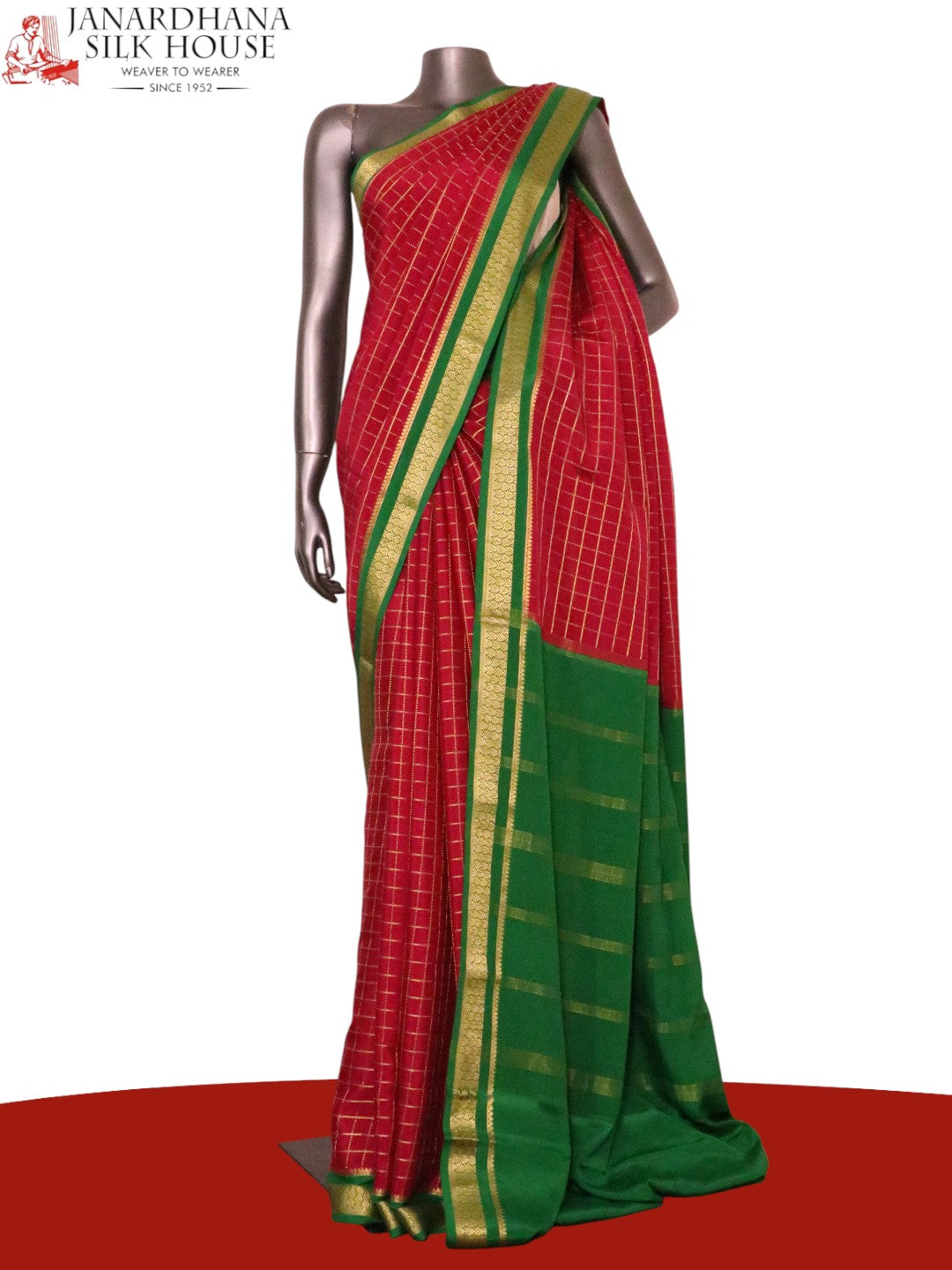 Pure Mysore Crepe Silk Saree AL211345