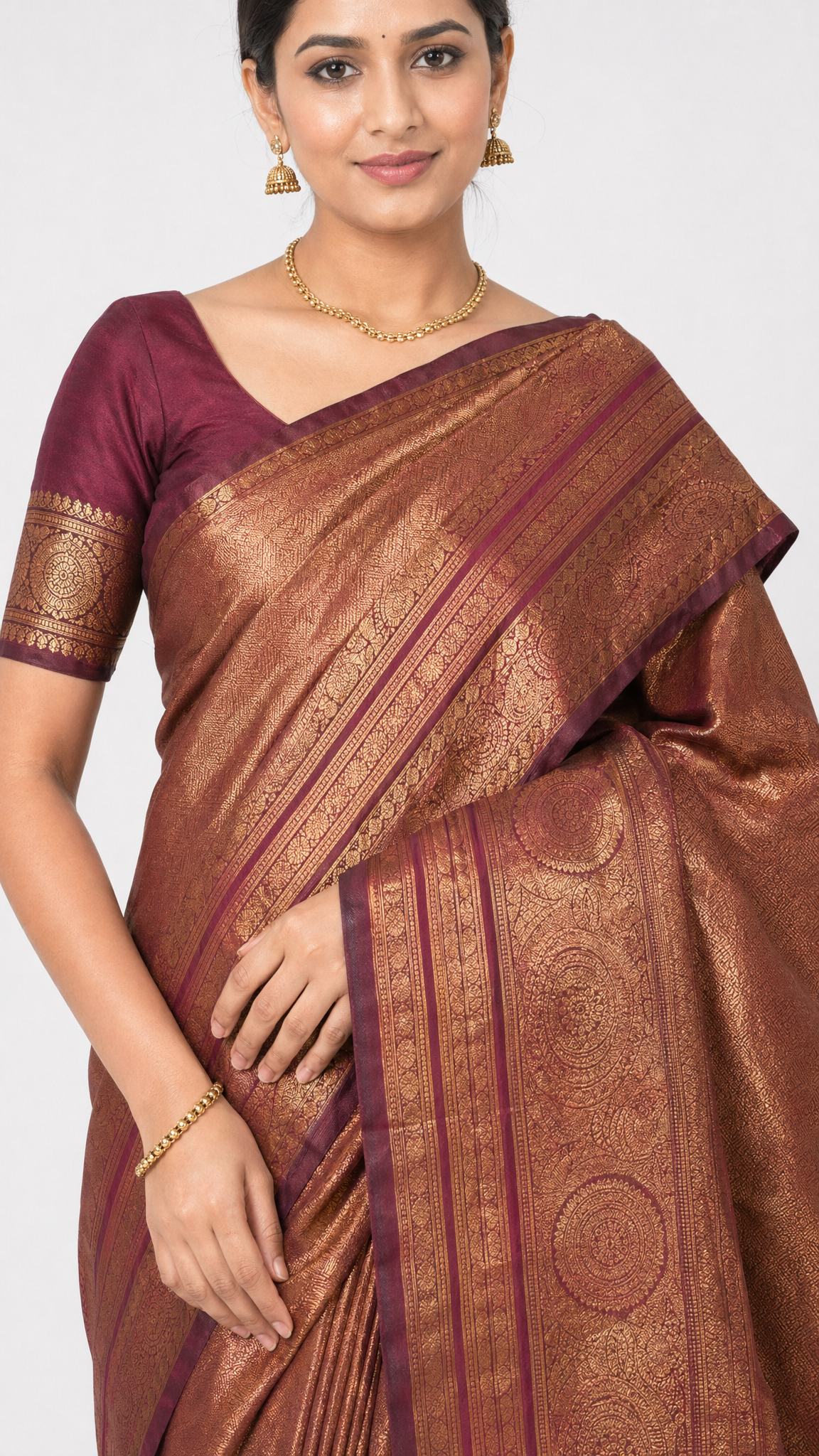 pure bridal wedding kanjeevaram silk saree al202880