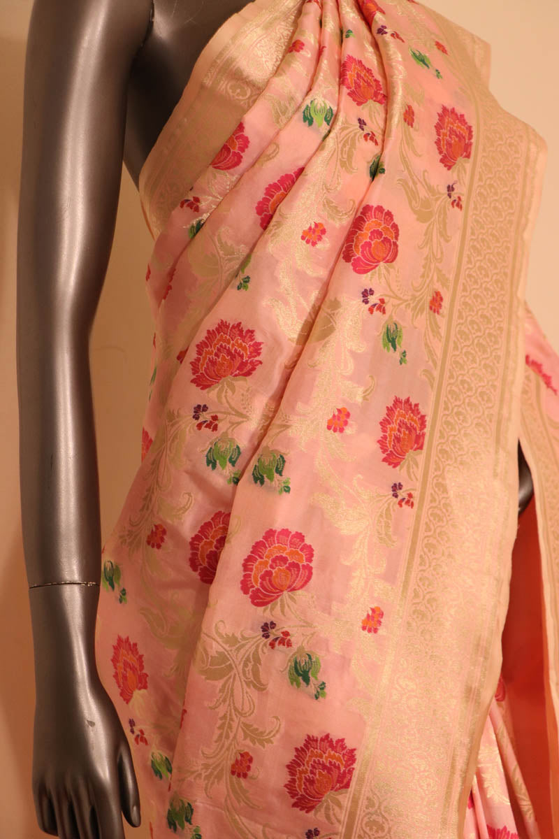 Exquisite Meenakari Banarasi Silk Saree AH207821