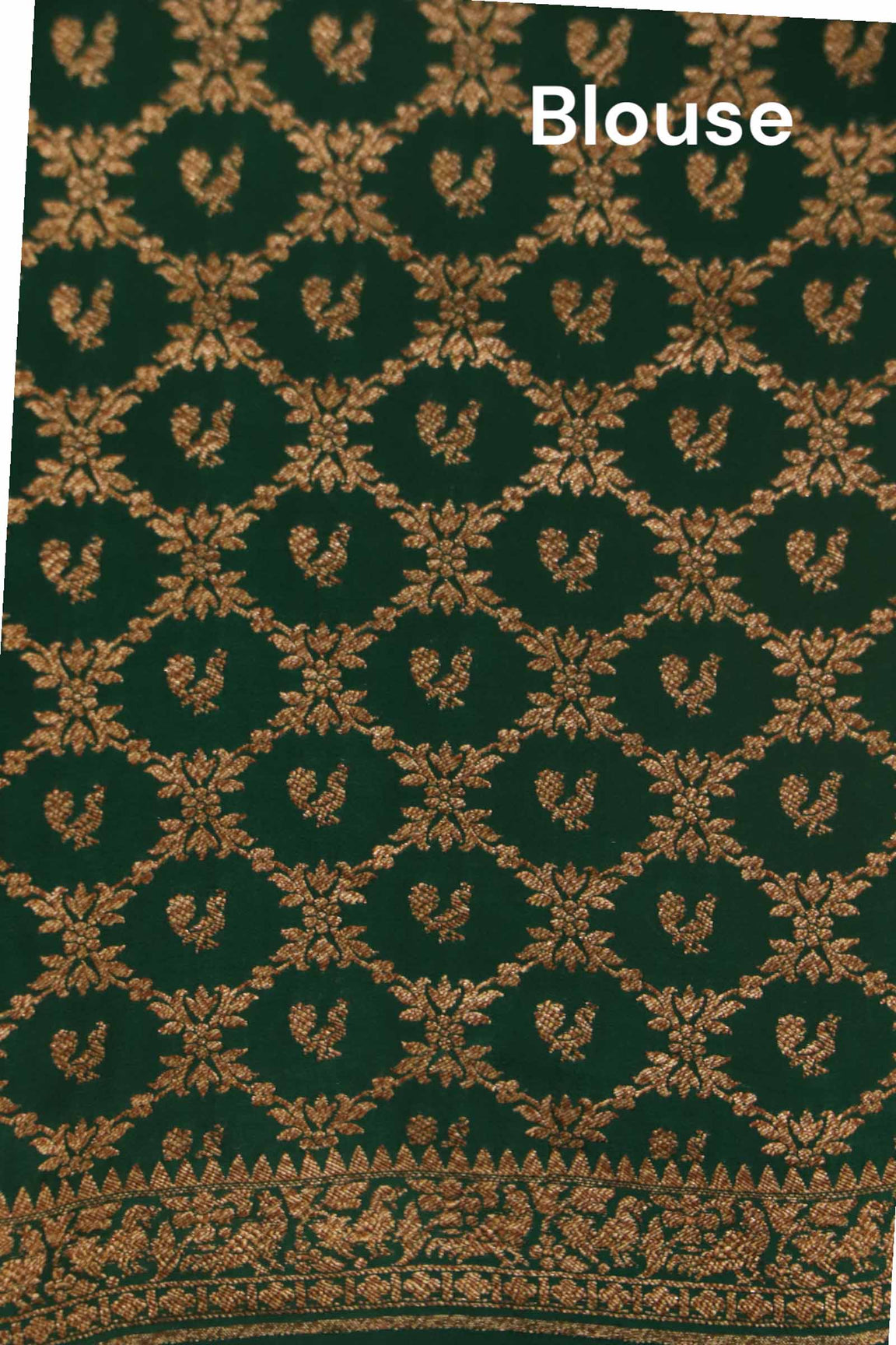 Pure Handloom Zari Butta Banarasi Crepe Silk Saree AK208258