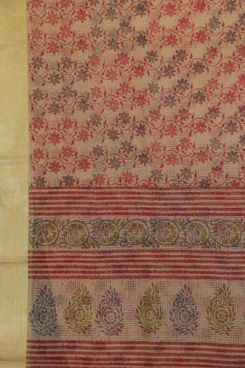 Printed Pure Cotton Saree AF203985