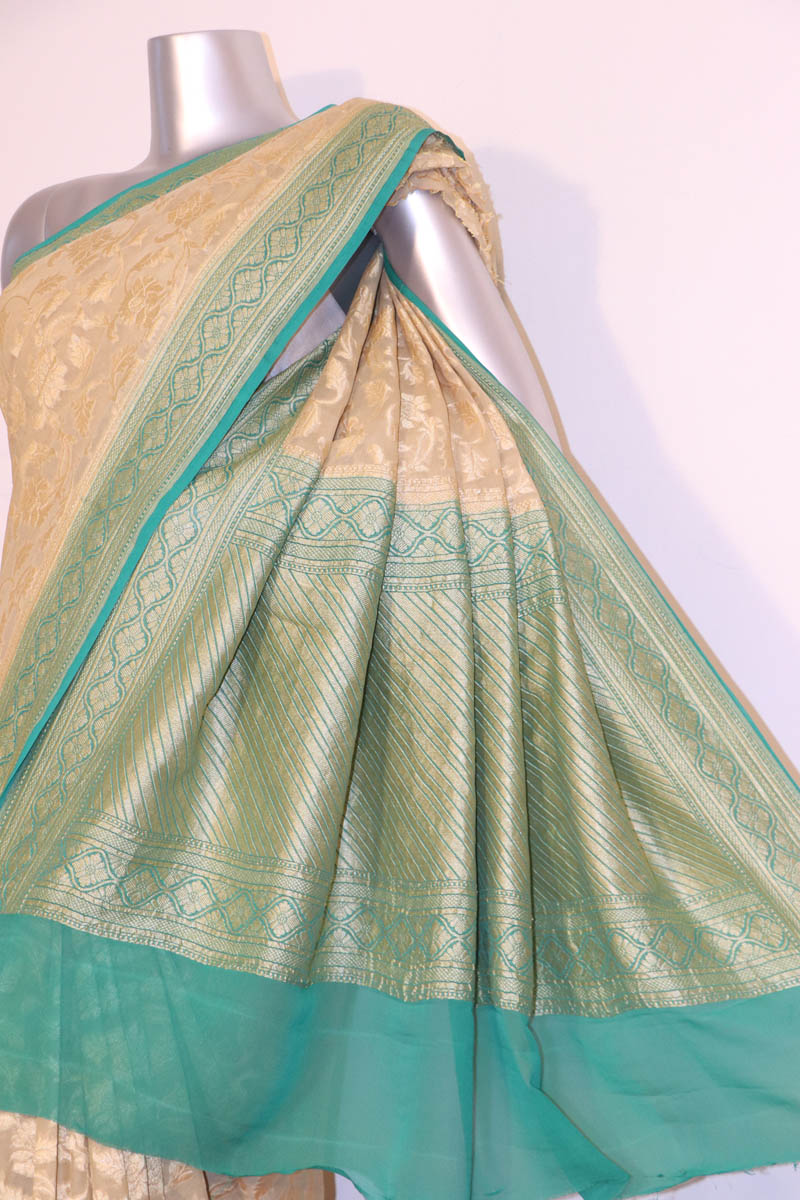 Floral Zari Grand Banarasi Georgette Silk Saree AD212000