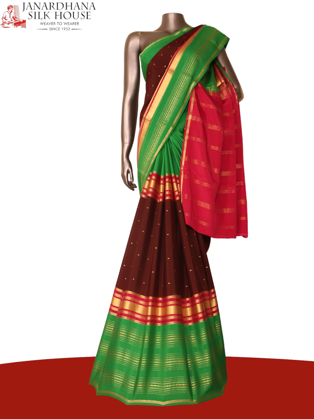 Exclusive Veldhari Mysore Crepe Silk Saree AJ211473