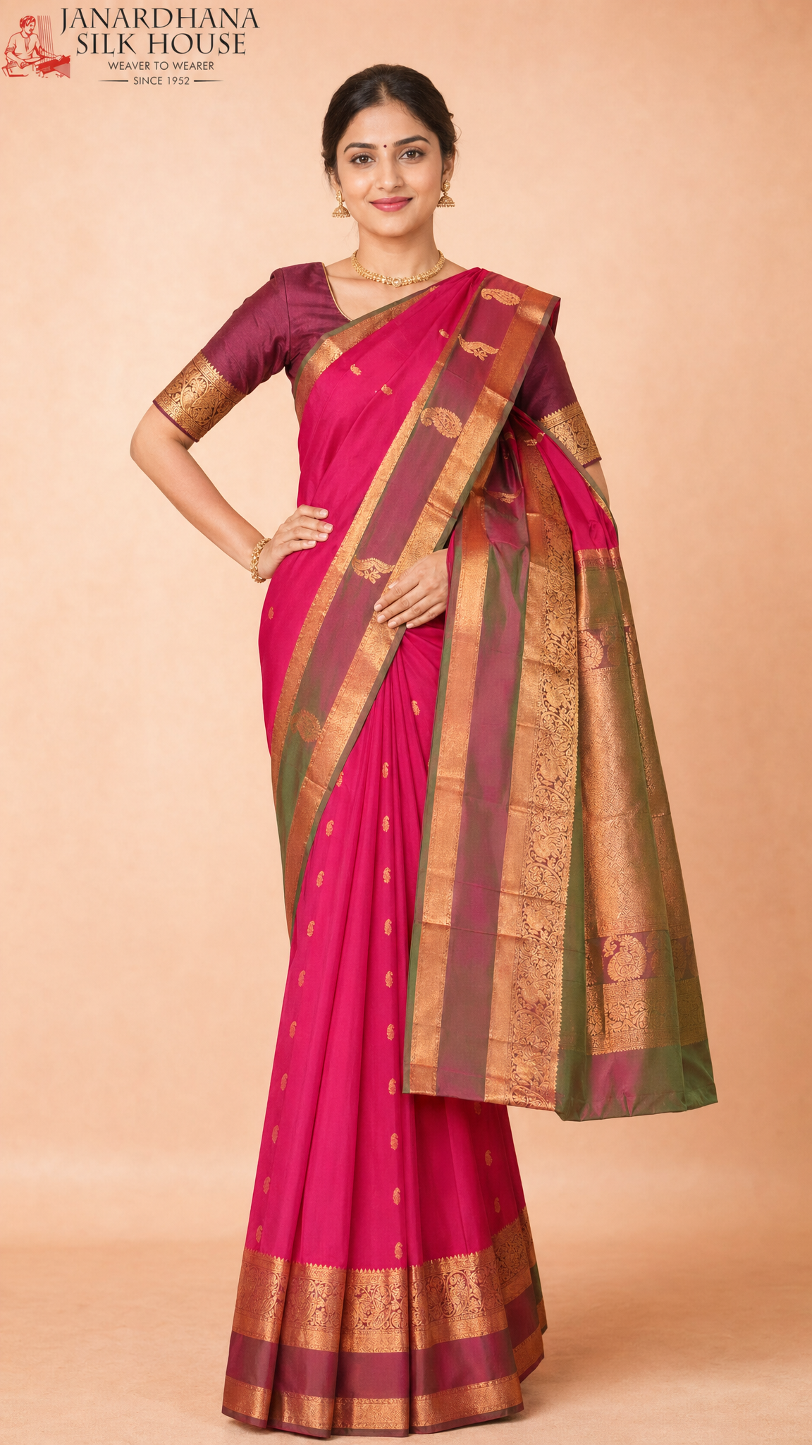 grand wedding south silk saree aj208278
