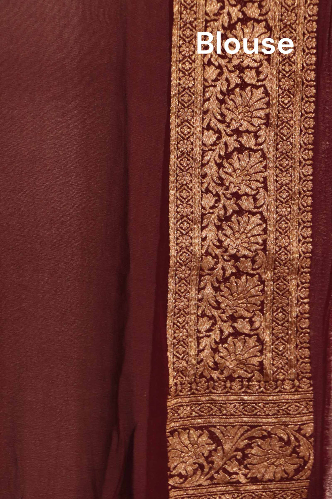 Pure Handloom Zari Butta Banarasi Georgette Silk Saree AK206080