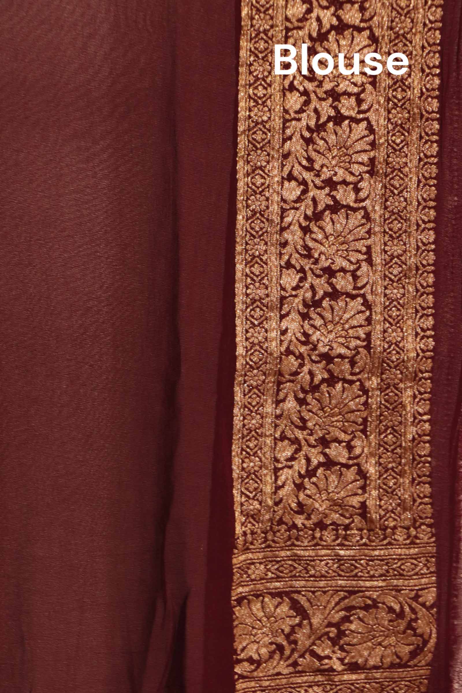 Pure Handloom Zari Butta Banarasi Georgette Silk Saree AK206080