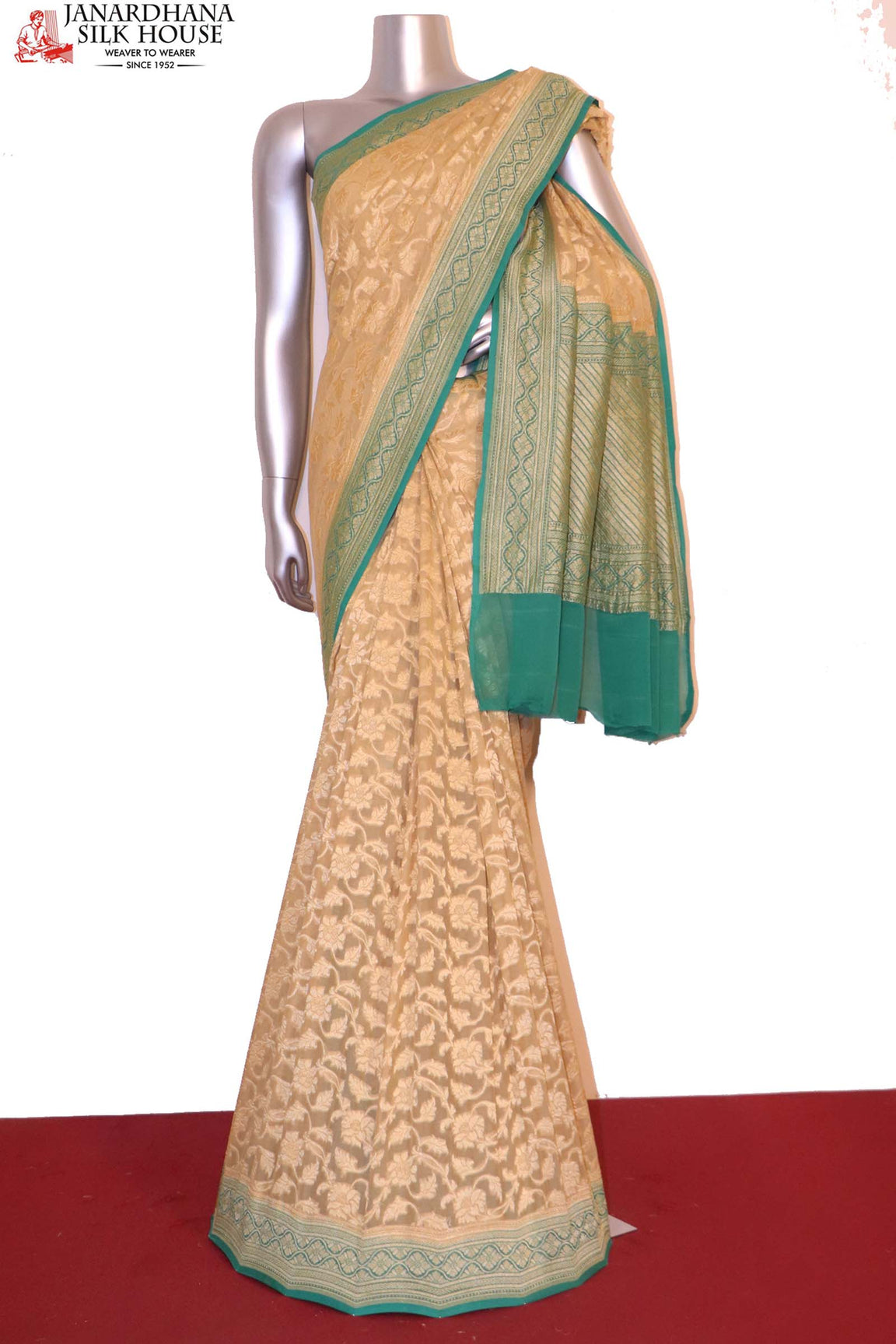 Floral Zari Grand Banarasi Georgette Silk Saree AD212000
