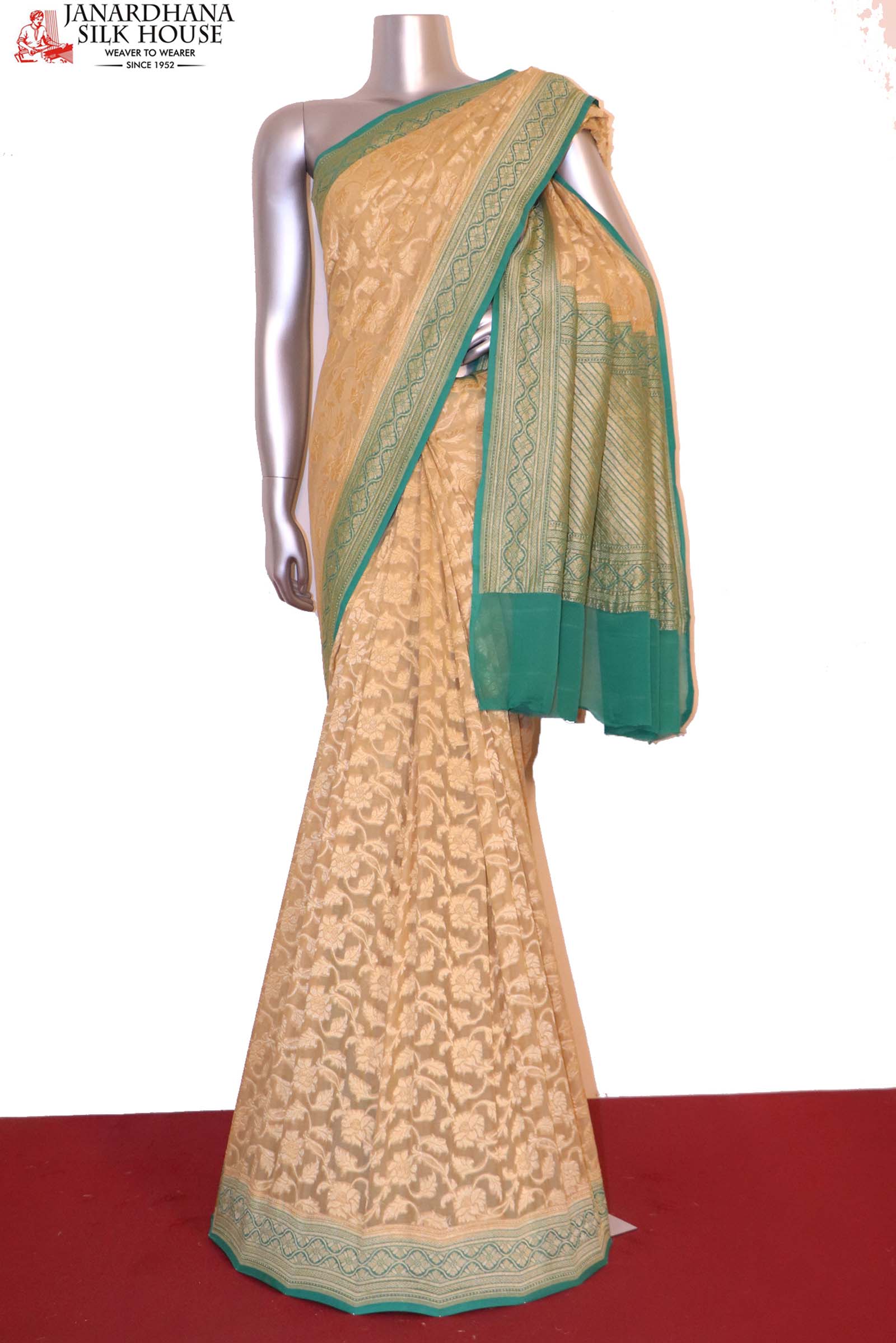Floral Zari Grand Banarasi Georgette Silk Saree AD212000