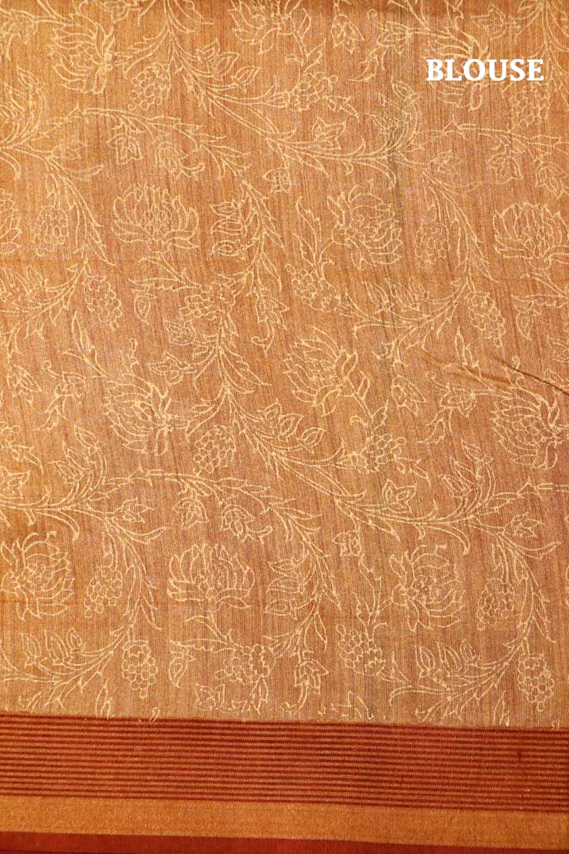 Abstract Tussar Printed Silk Saree  AH207658