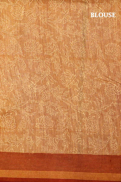 Abstract Tussar Printed Silk Saree  AH207658