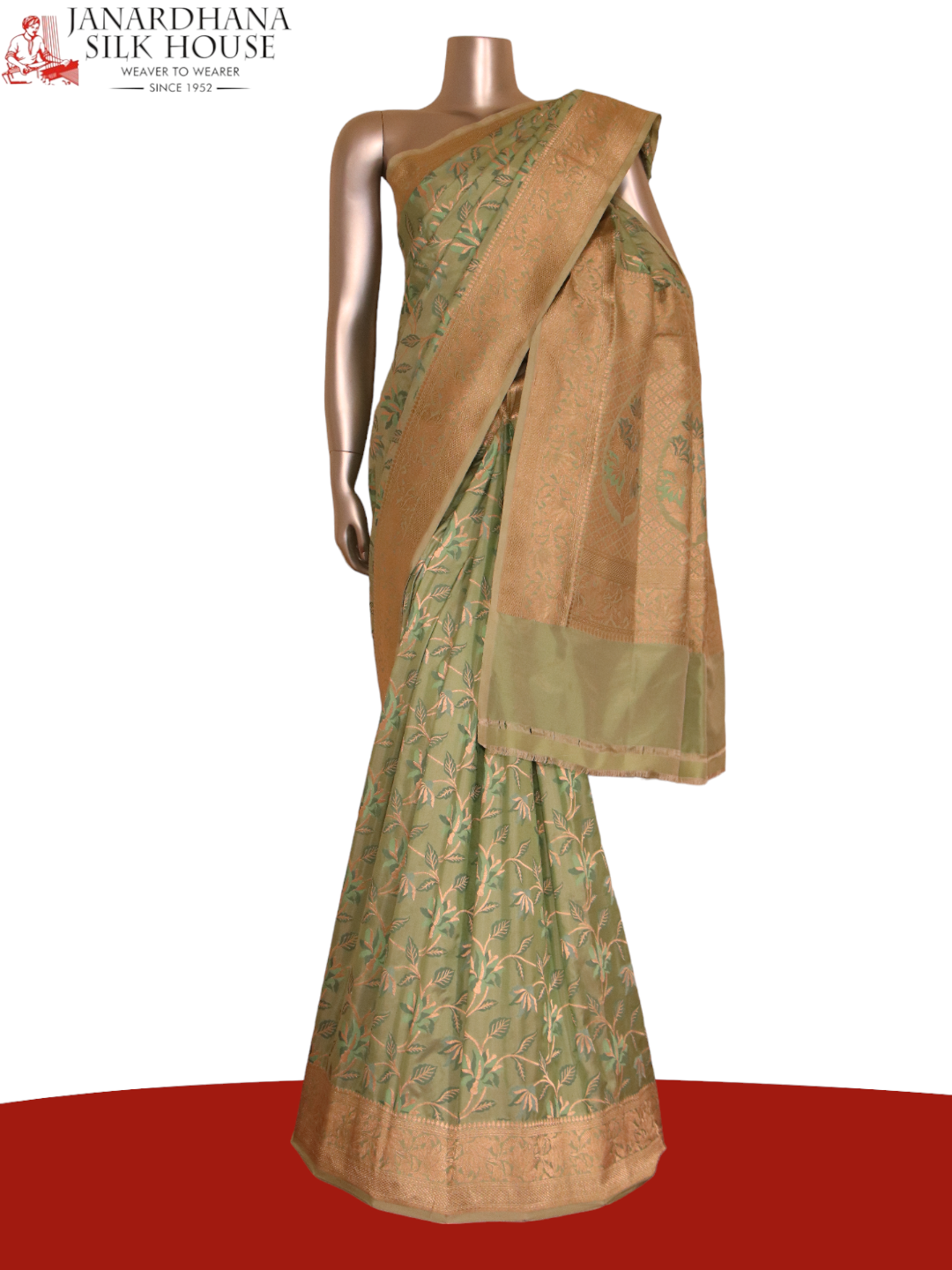 Grand Floral Wedding Banarasi Silk Saree AJ209233