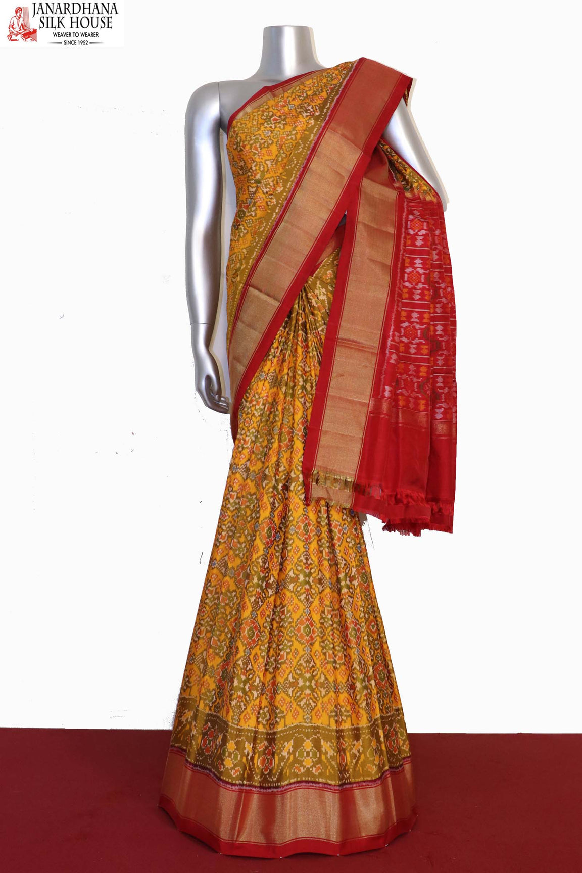 Handloom Ikat Patola Silk Saree AJ201160