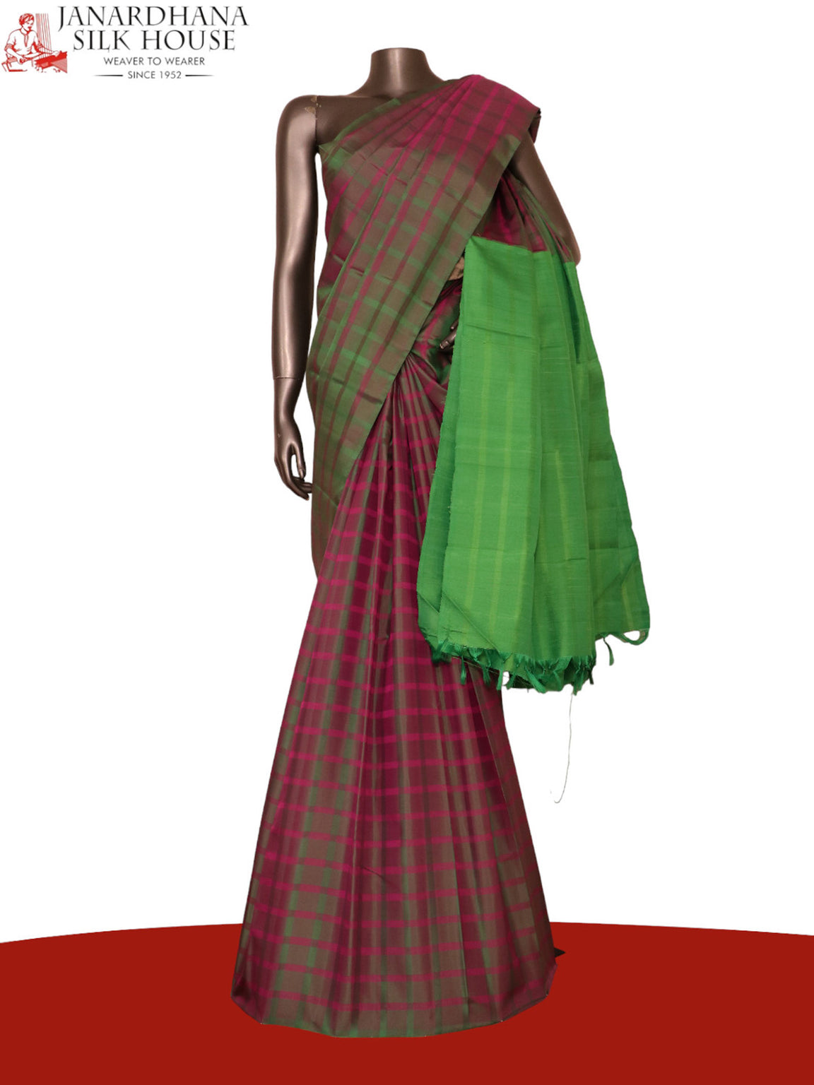 Two Tone Thread Weave Kanjeevaram Silk Saree AJ203277