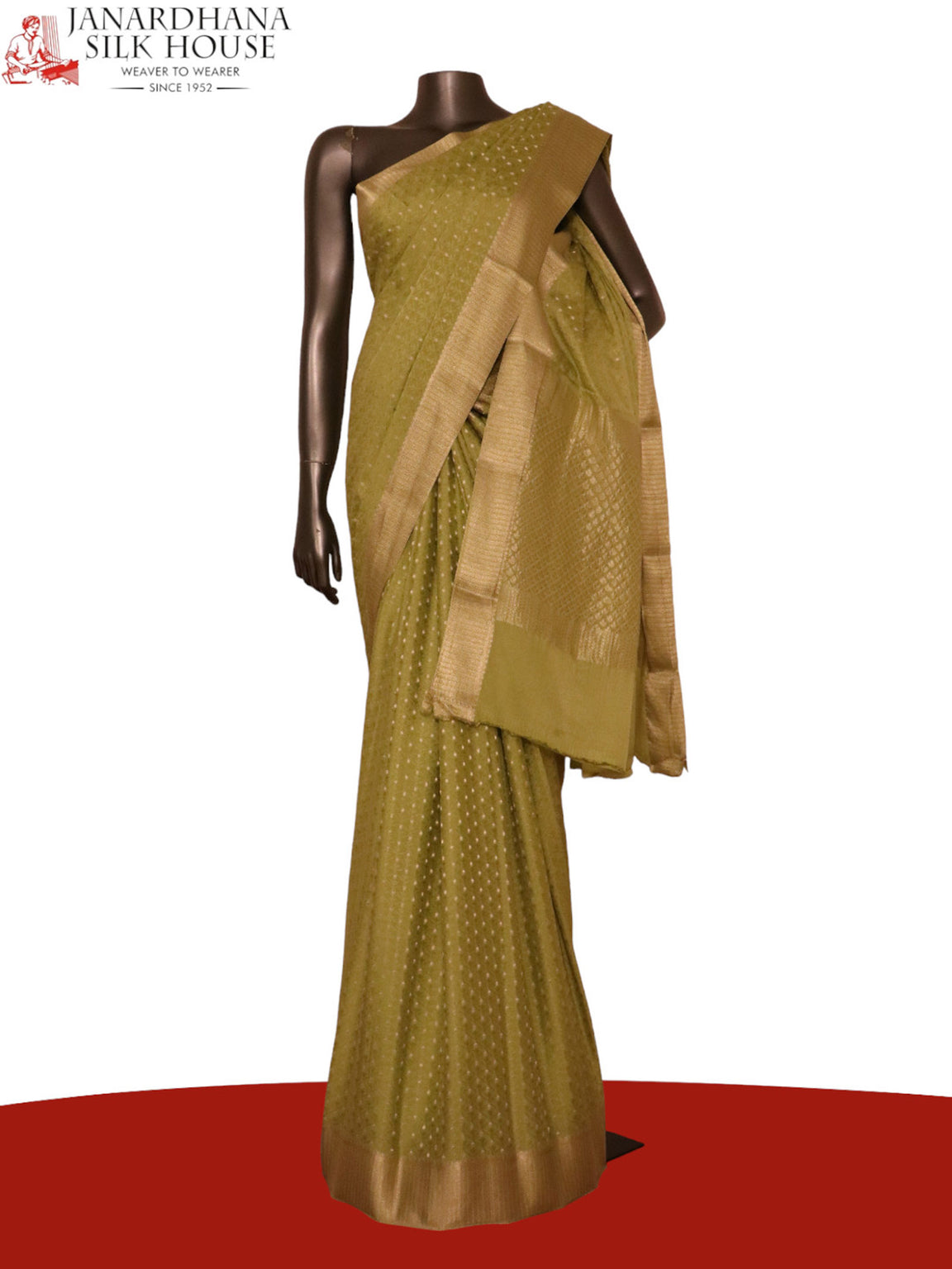 Pure Jacquard Butta Crepe Silk Saree AK200137