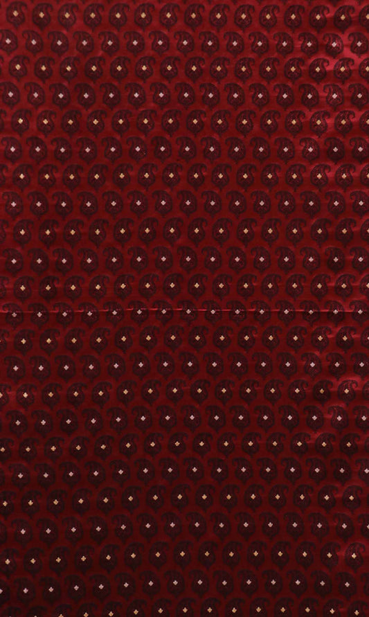 Handloom Pure Jamawar Silk Fabric AE205189