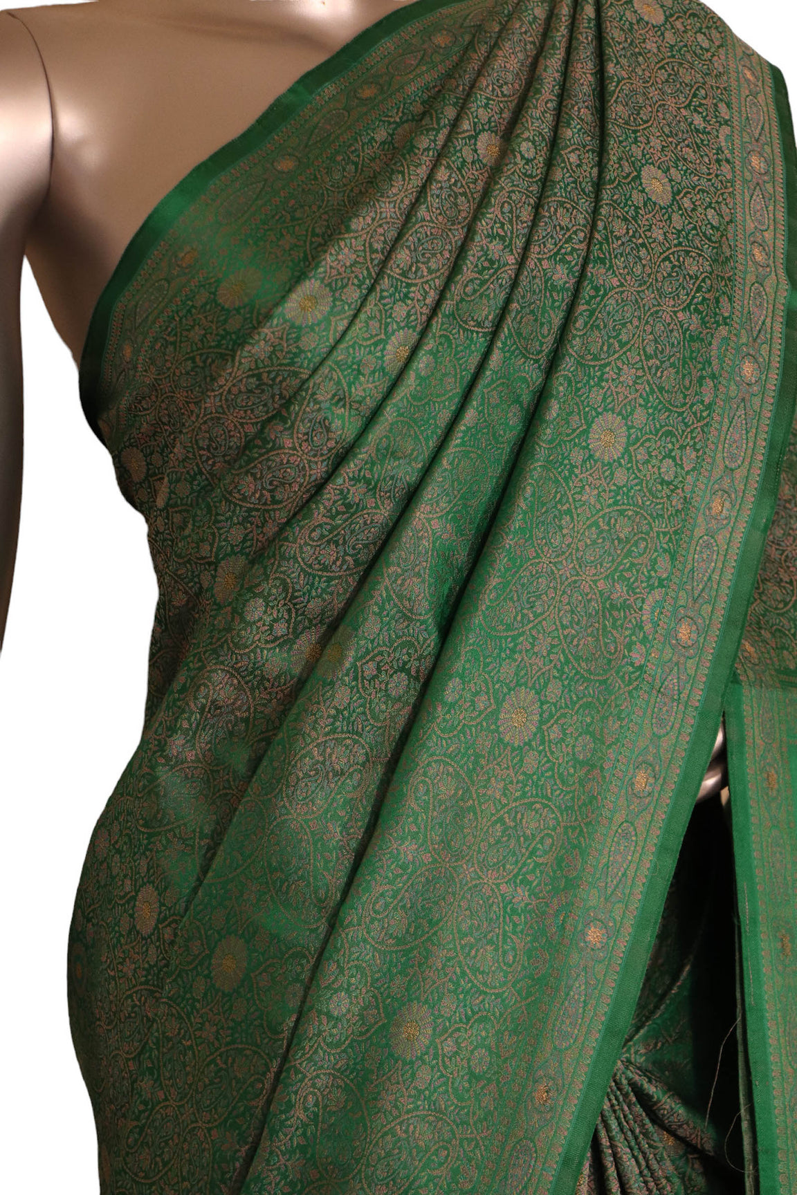 Exquisite Handloom Jamawar Tanchoi Silk Saree-Master Weaves AJ208097