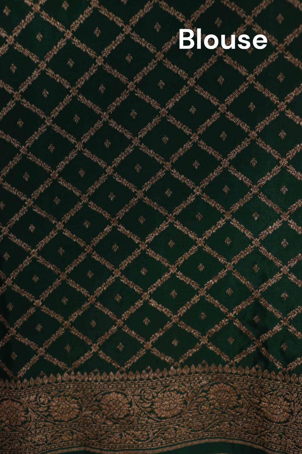 Pure Handloom Zari Butta Banarasi Crepe Silk Saree AL212242