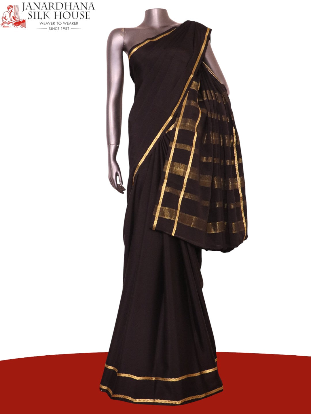 Pure Mysore Crepe Silk Saree AL212214