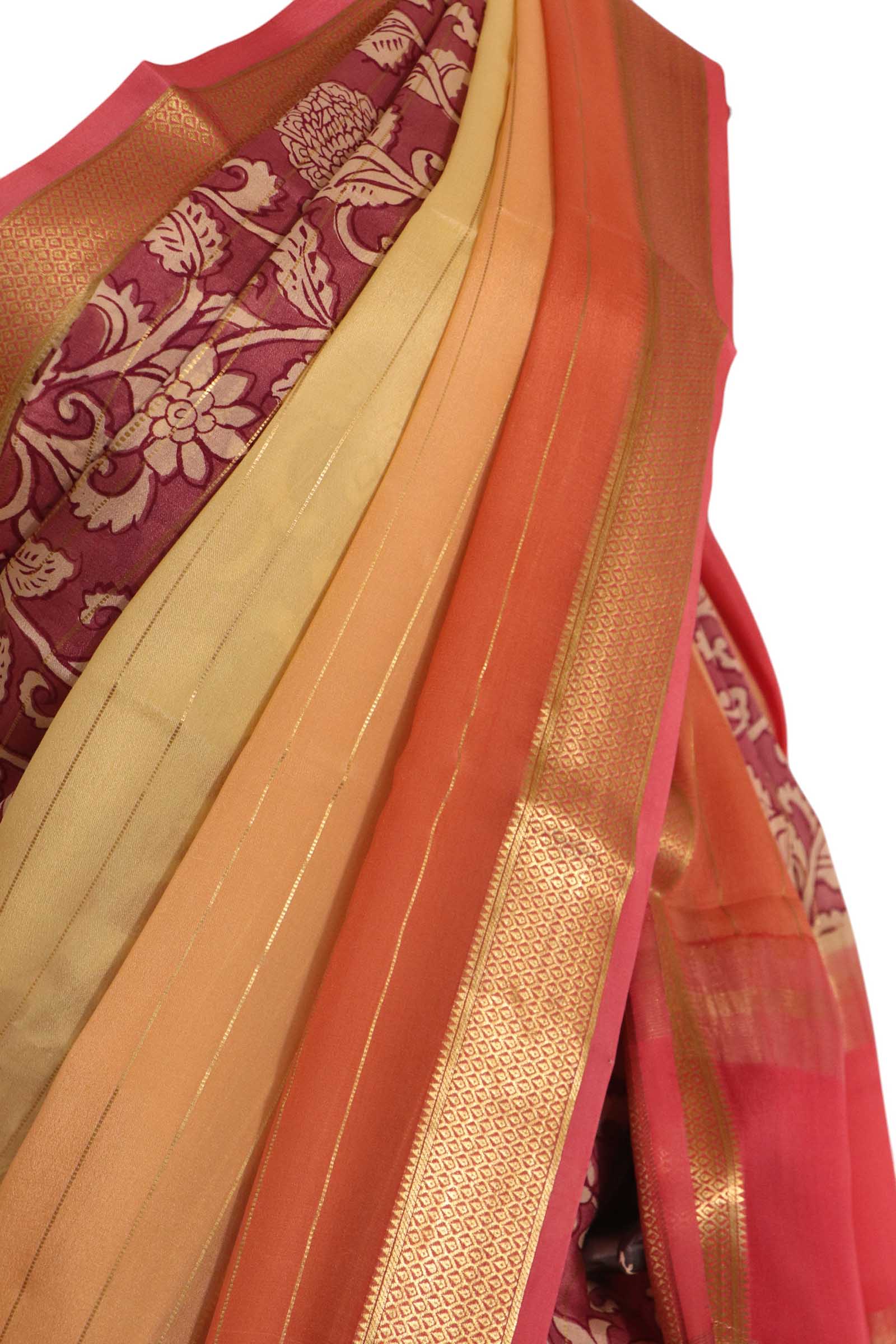 Pure Printed Mysore Crepe Silk Saree AK208984