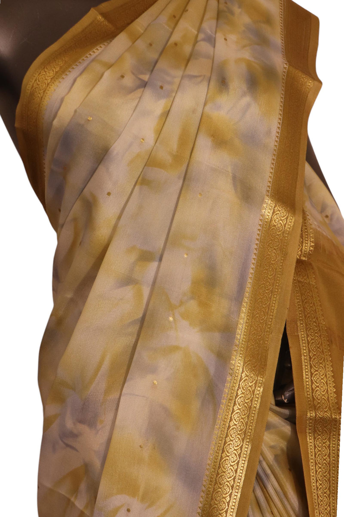 Pure Shaded Butta Mysore Crepe Silk Saree AK208967