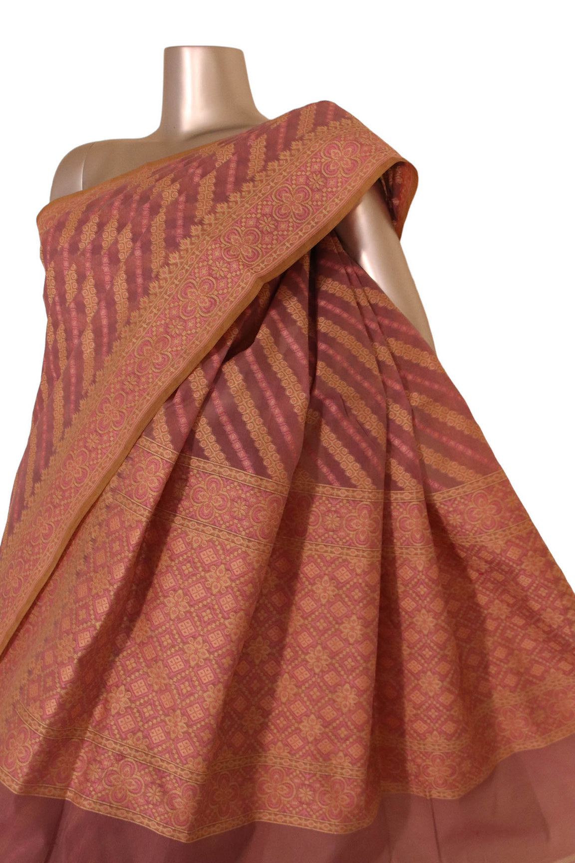 Handloom Banarasi Kora Cotton Saree AJ202535
