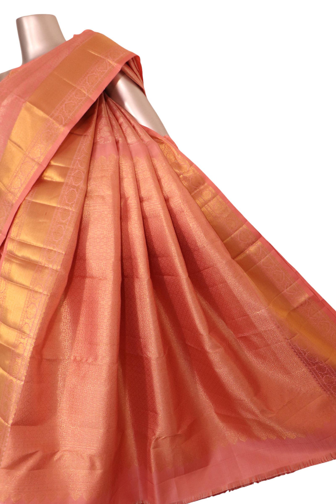 Pure Handloom Gold Silver Kanjeevaram Silk Saree AK202535