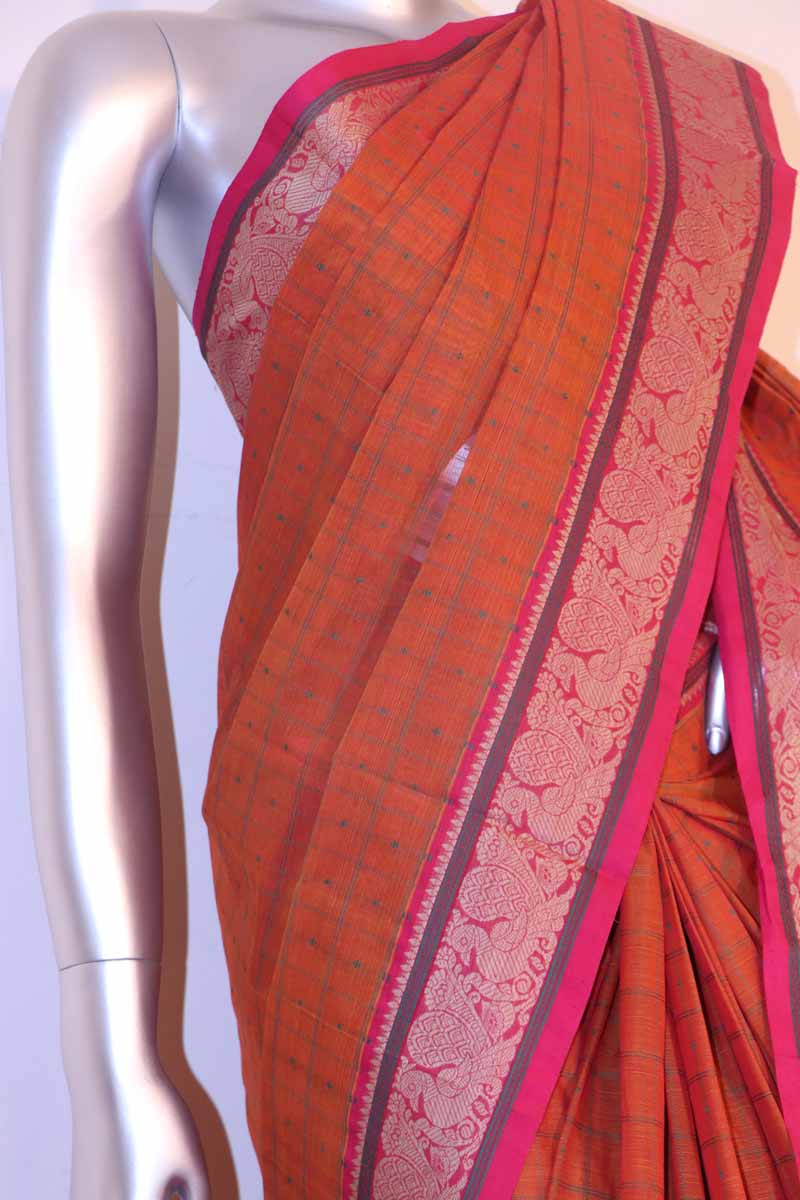 Traditional Handloom Village Cotton Saree AI200436