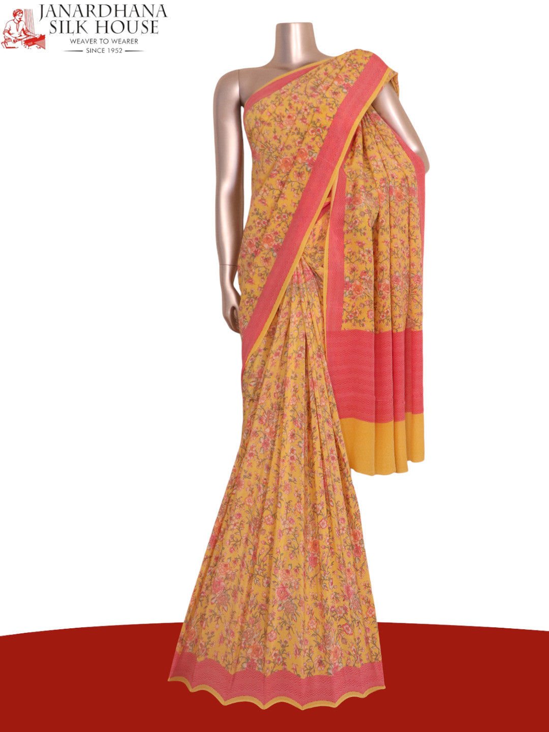 Floral Exclusive Pure Crepe Silk Saree AK205660
