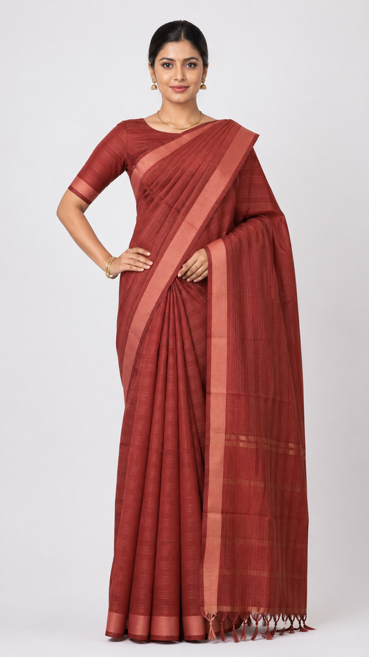 Handloom Pure Tussar Silk Saree AL200415