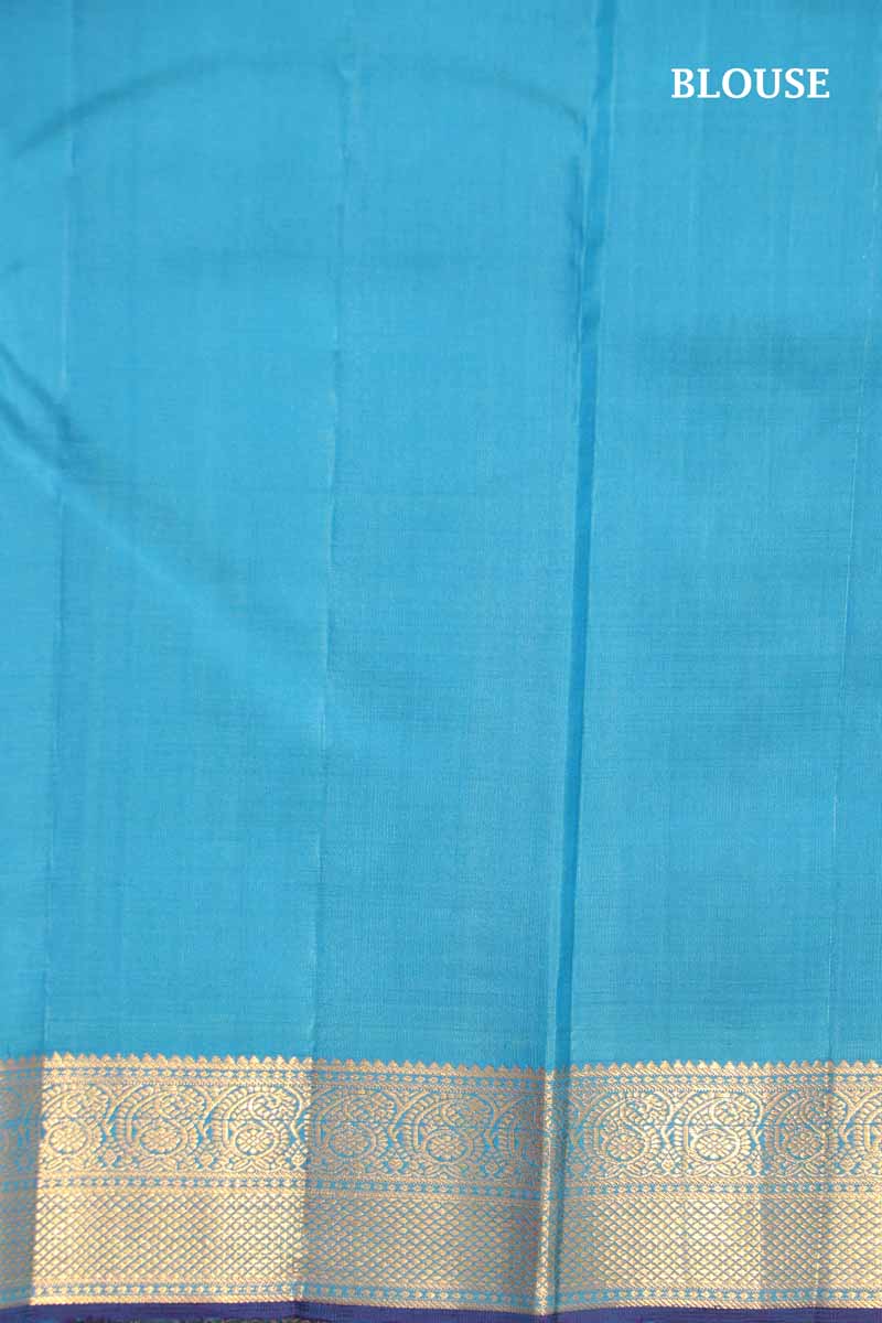 yellow contrast kanjeevaram silk saree ai214500
