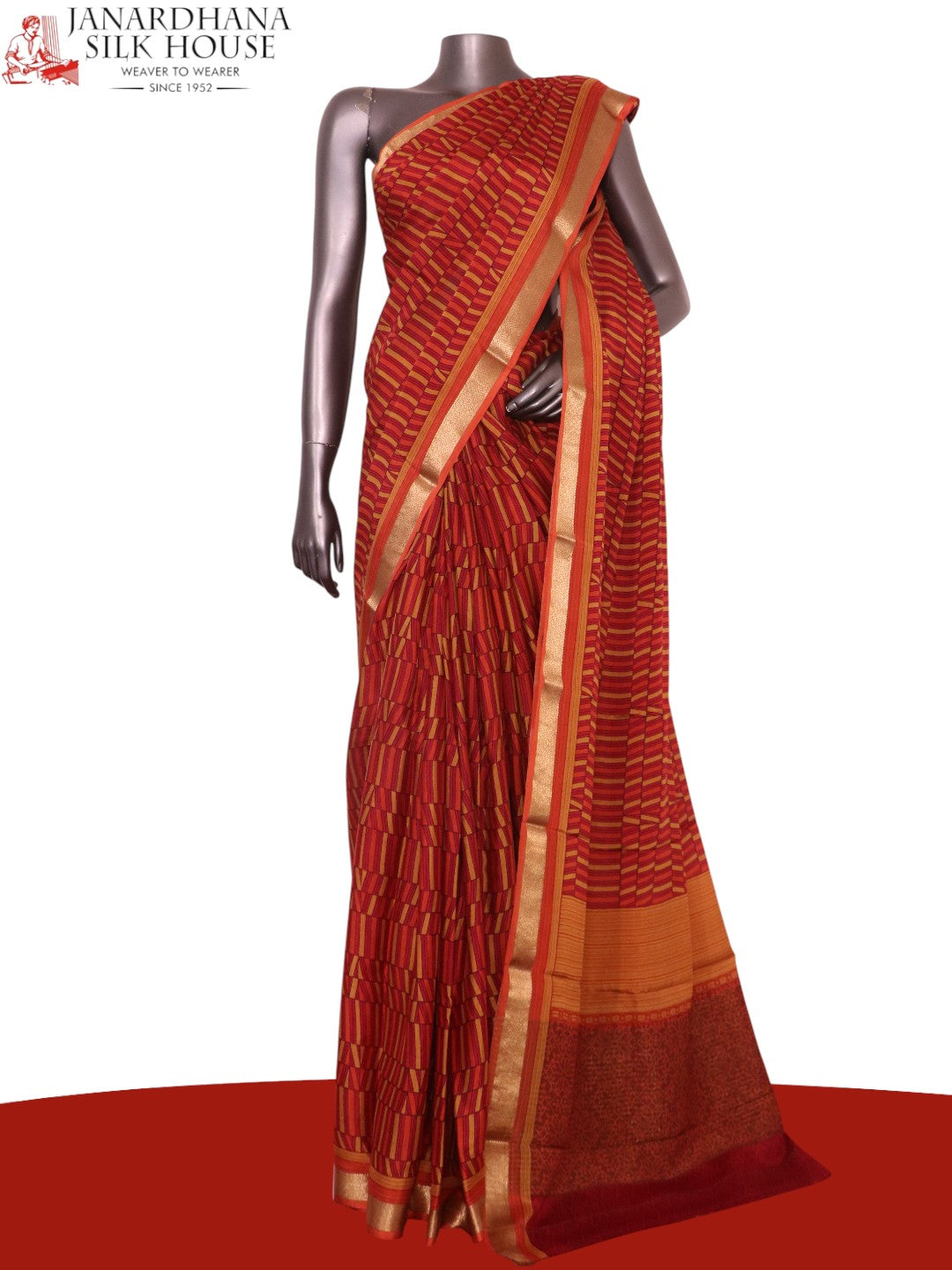 Pure Floral Zari Crepe Silk Saree AL206142