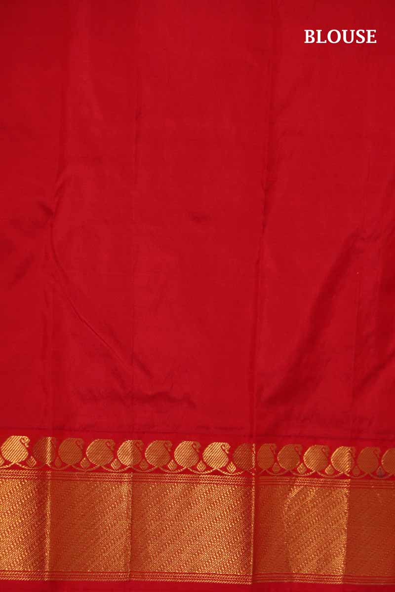 Grand Contrast Wedding Pure Silk Saree AI212982
