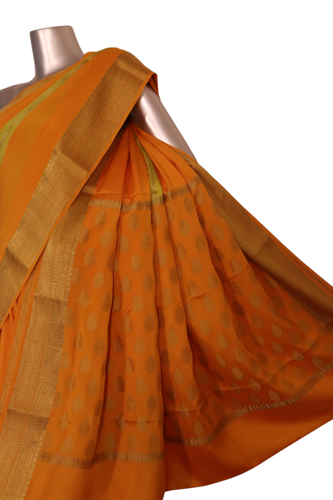 Pure Veldhari Zari Lines Mysore Crepe Silk Saree AK211280