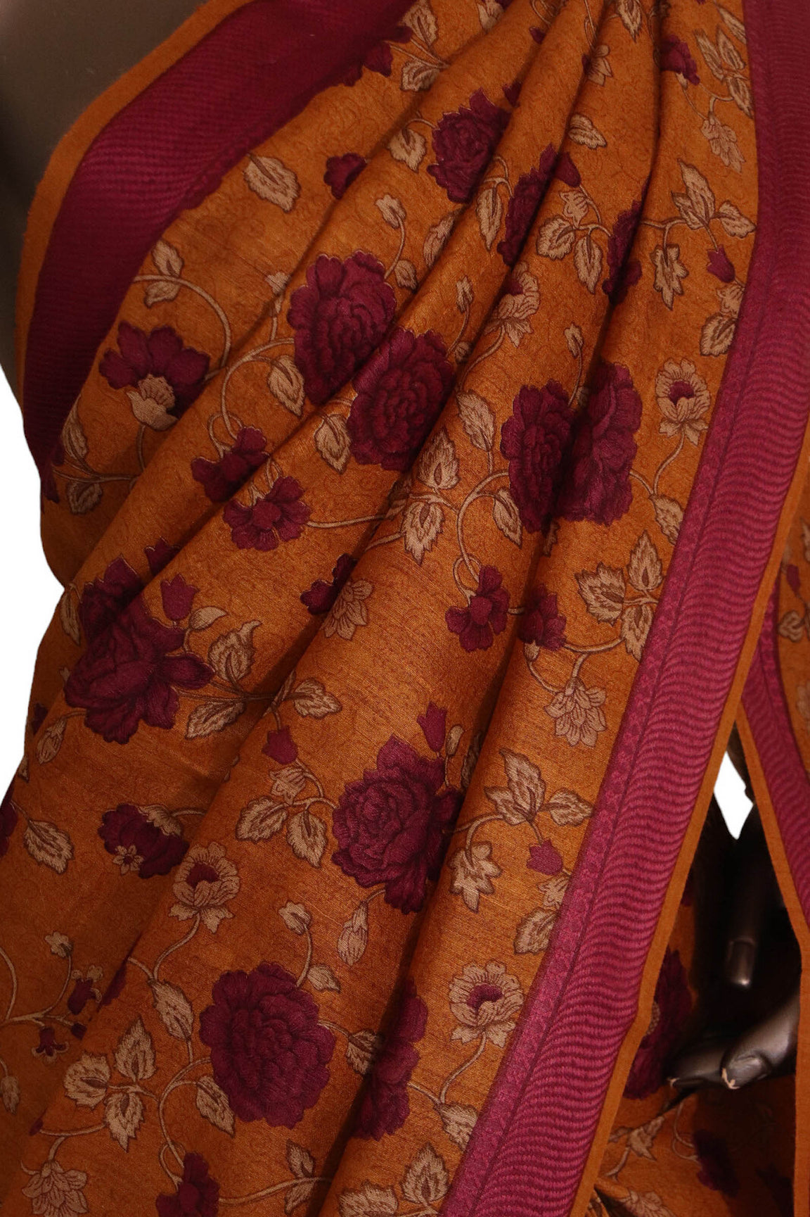 Floral Exclusive Pure Tussar Silk Saree AJ205496