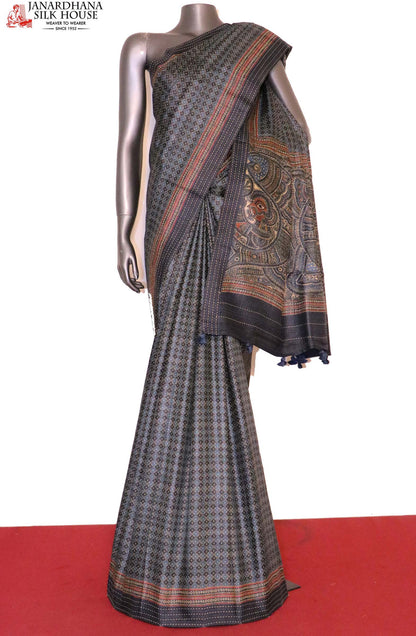 Madhubani Exclusive Pure Tussar Silk Saree AI208593