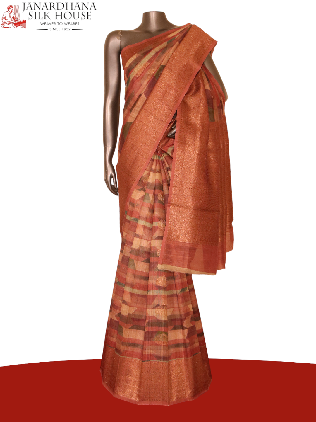 Designer Pure Tussar Silk Saree AJ210423