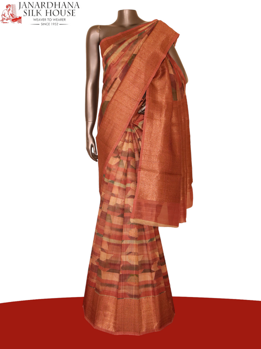 Designer Pure Tussar Silk Saree AJ210423