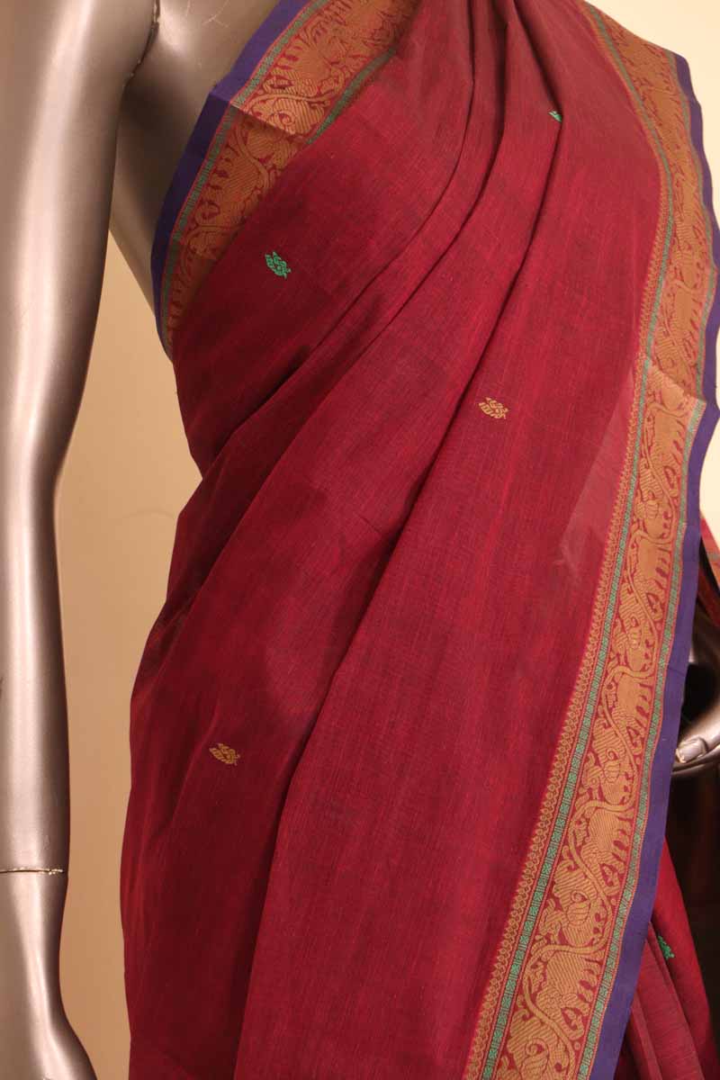 Traditional Handloom Village Cotton Saree AI200419